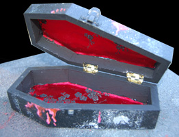 Black Red Coffin open