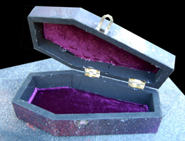 pink coffin open